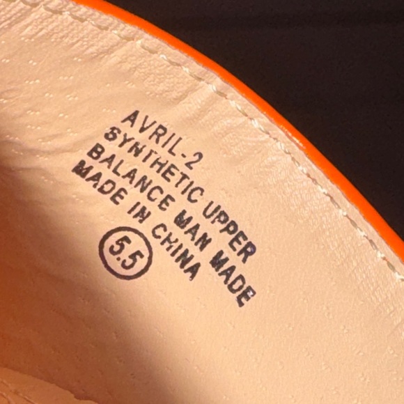 Chase + Chloe Orange Platform Mule Heels Size 5.5 - Picture 12 of 12